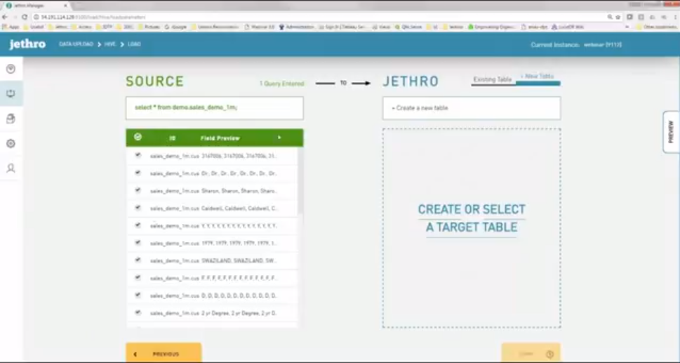 Captura Jethro Software BI