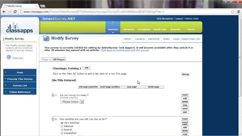Captura SelectSurvey.NET