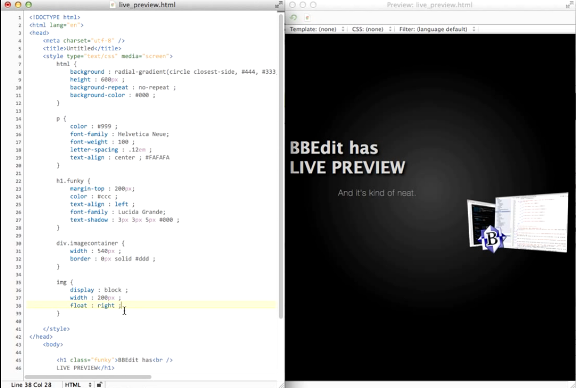 Captura BBEdit Editores de Texto