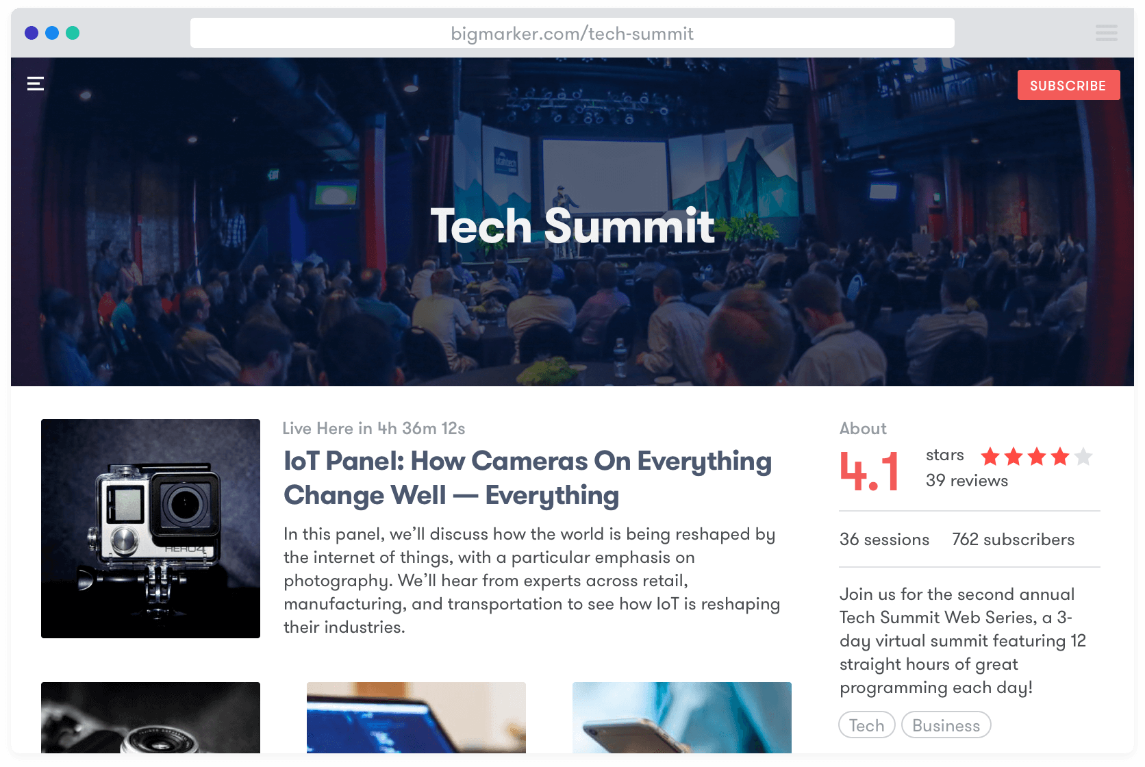 Captura BigMarker Web Conferencing