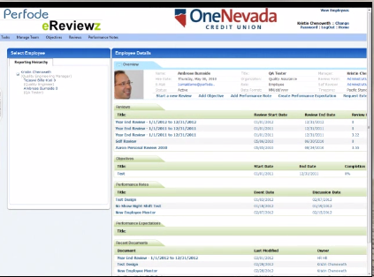 Captura eReviewz de Perfode