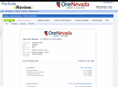 Captura eReviewz de Perfode