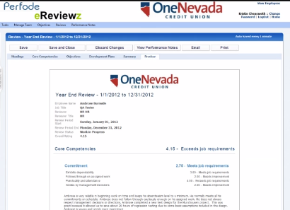 Captura eReviewz de Perfode