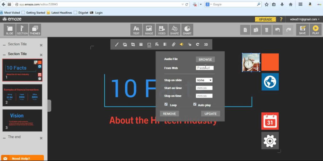 Captura emaze Software Presentación