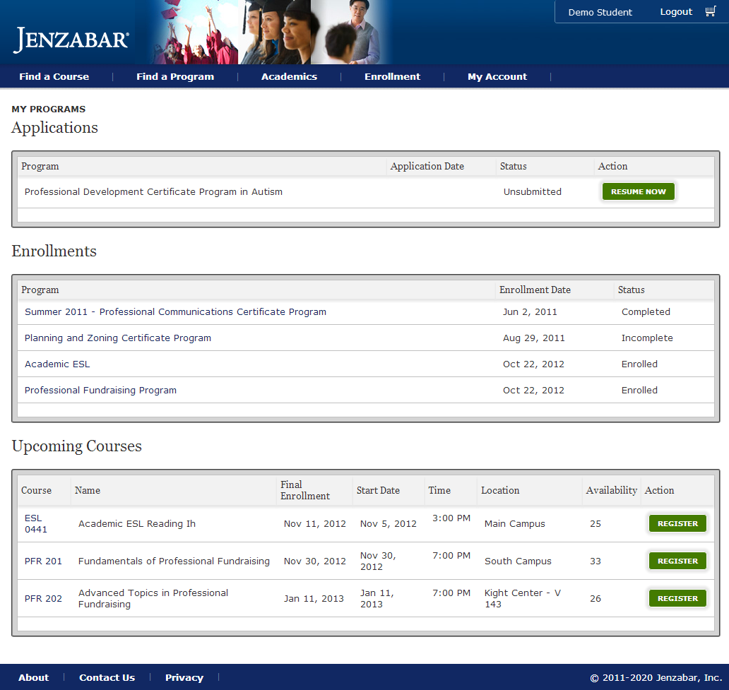 Captura Jenzabar eLearning