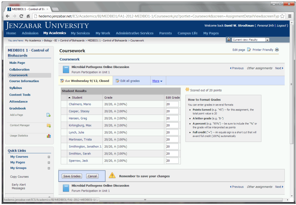 Captura Jenzabar eLearning