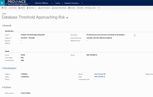 Captura Provance ITSM