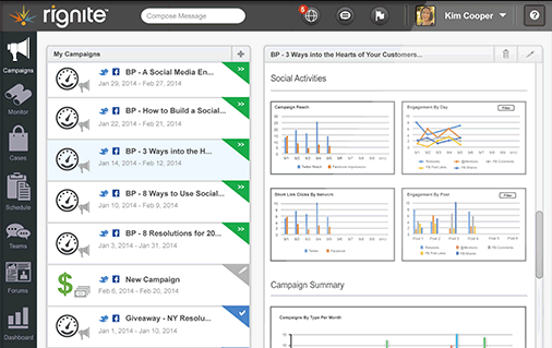 Captura Rignite Social Media