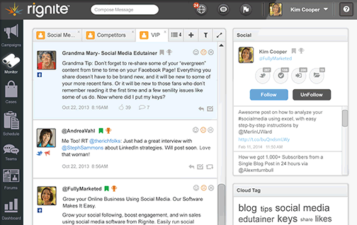 Captura Rignite Social Media