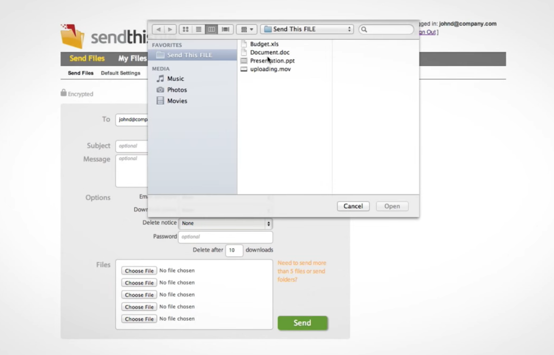 Captura SendThisFile