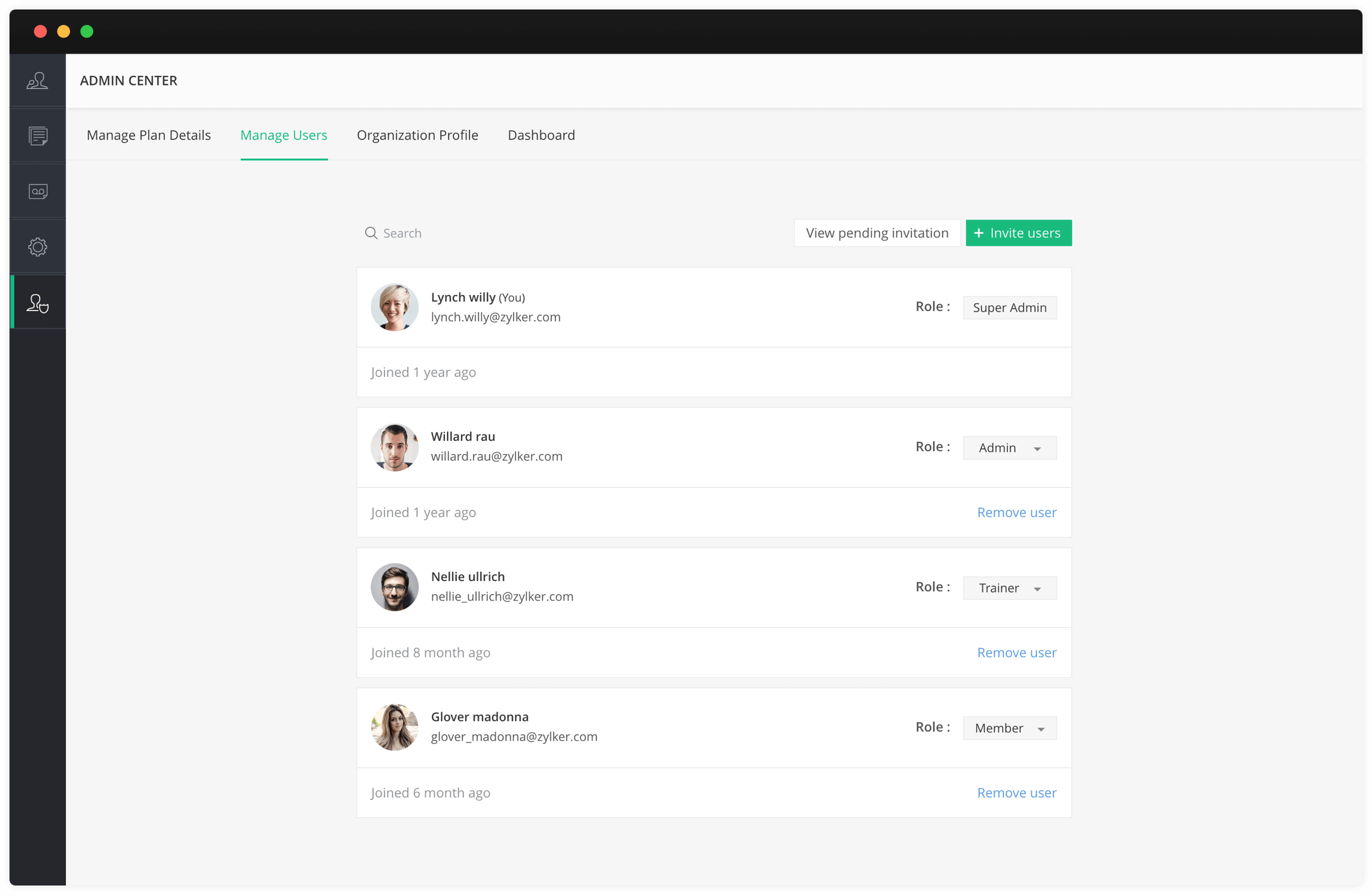 Captura Zoho ShowTime