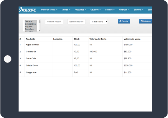 Captura Ineave Restaurantes