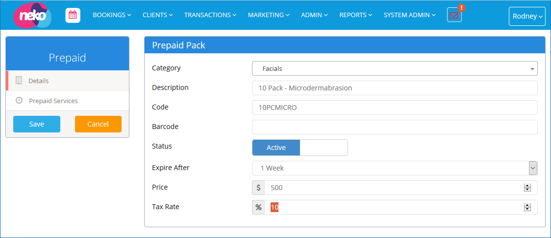 Captura Neko Salon Software