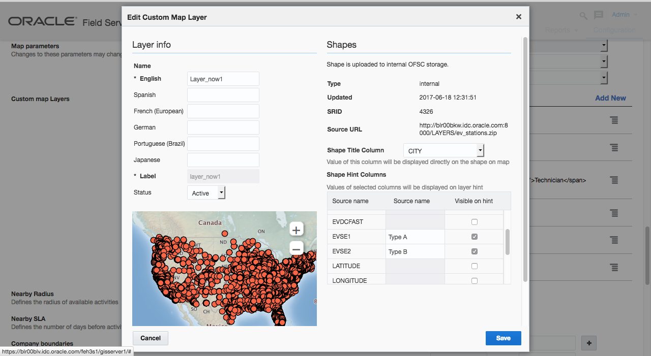 Captura Oracle Field Service