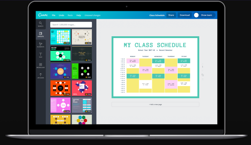Captura Canva Calendario