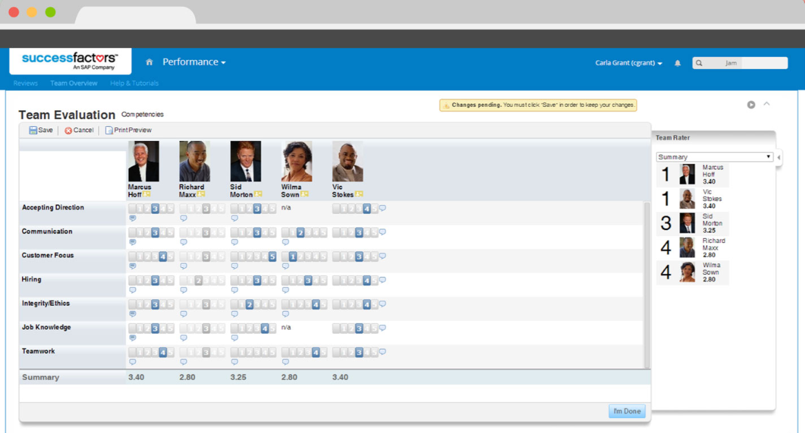 Captura SuccessFactors Software