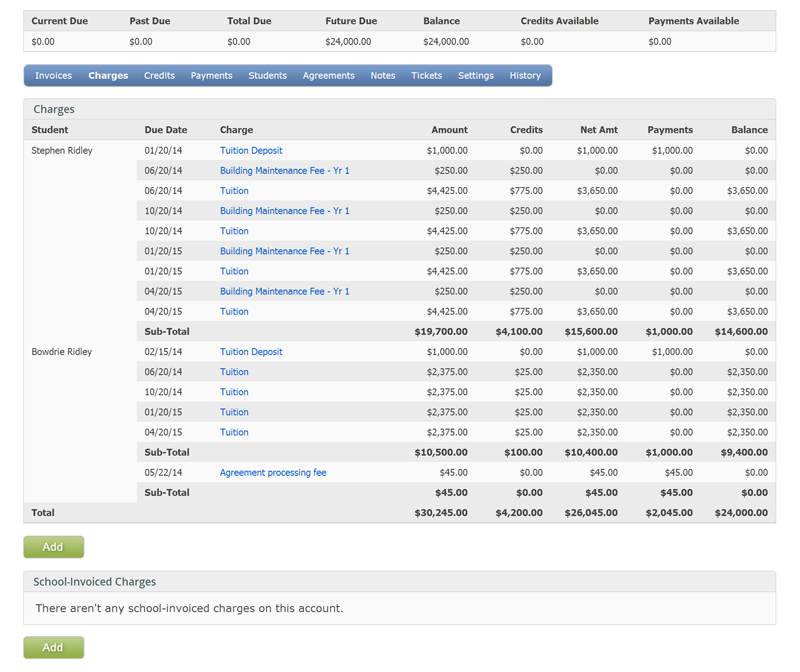 Captura TADS School Management