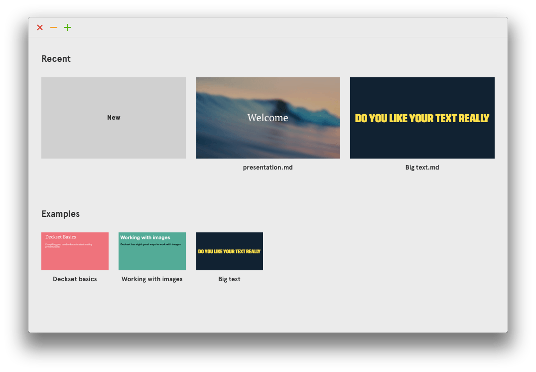 Captura Deckset Software Presentación