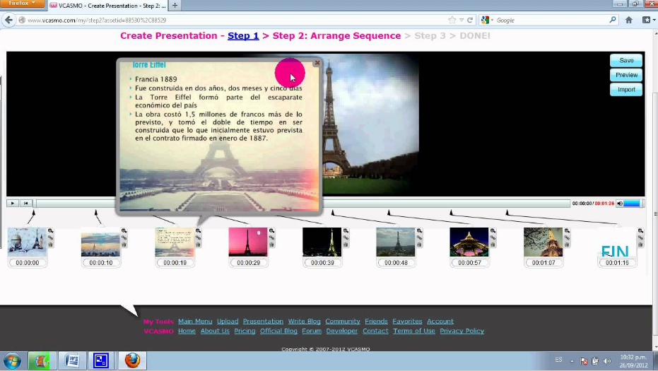 Captura Vcasmo Software Presentación