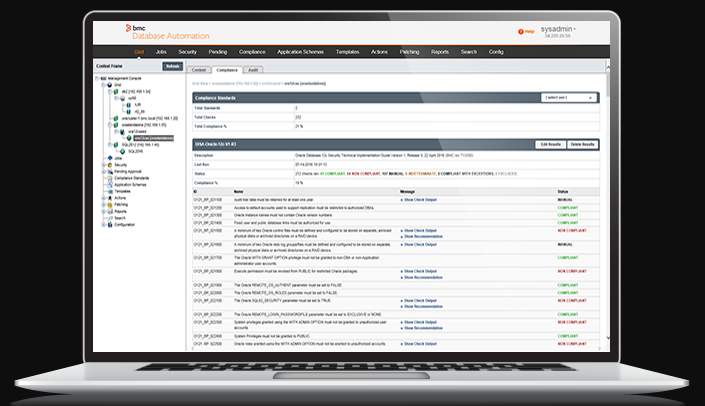 Captura BMC Base de Datos