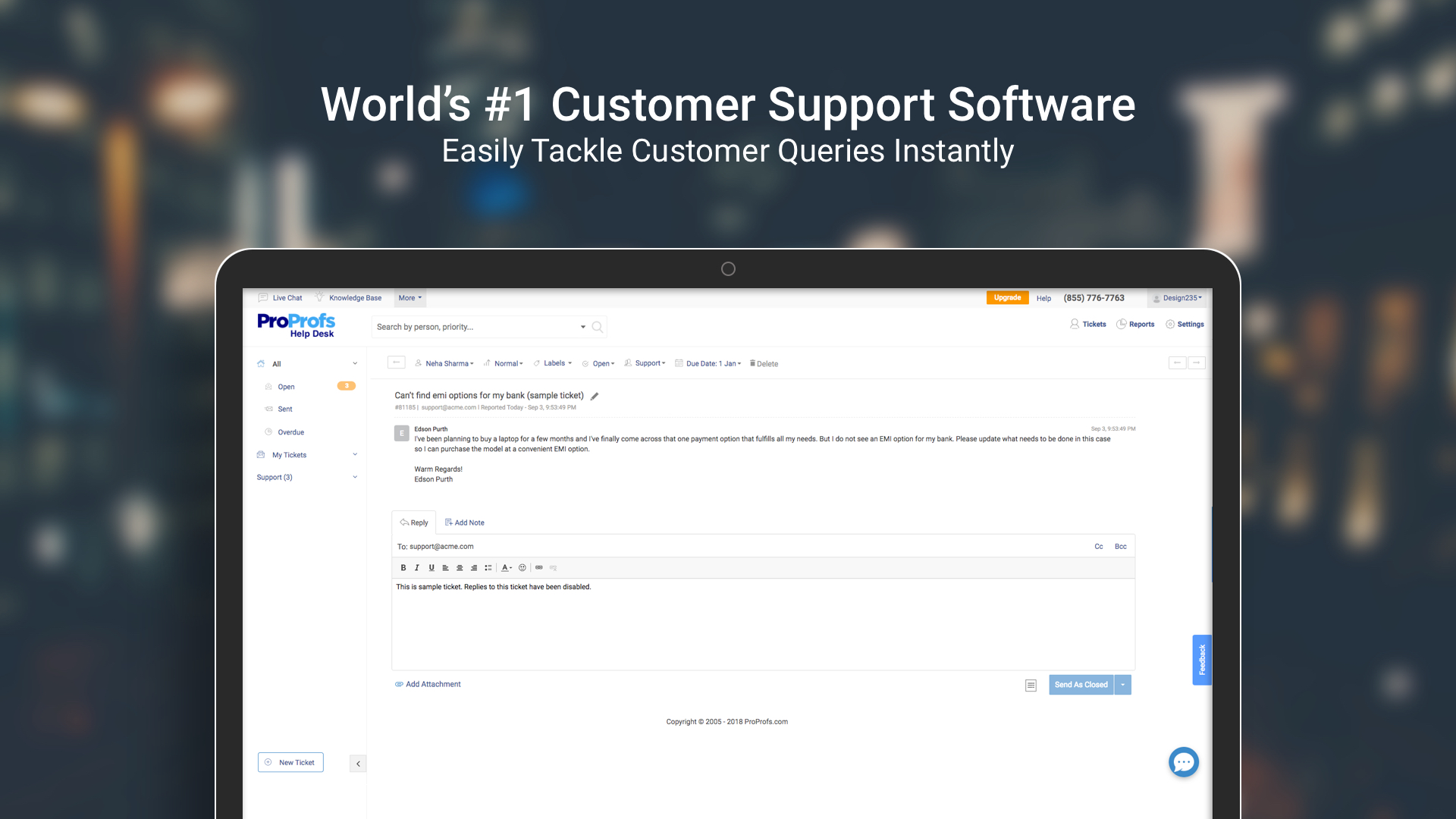 Captura ProProfs Help Desk
