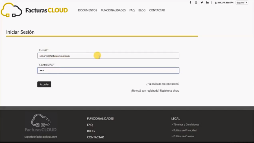 Captura FacturasCLOUD