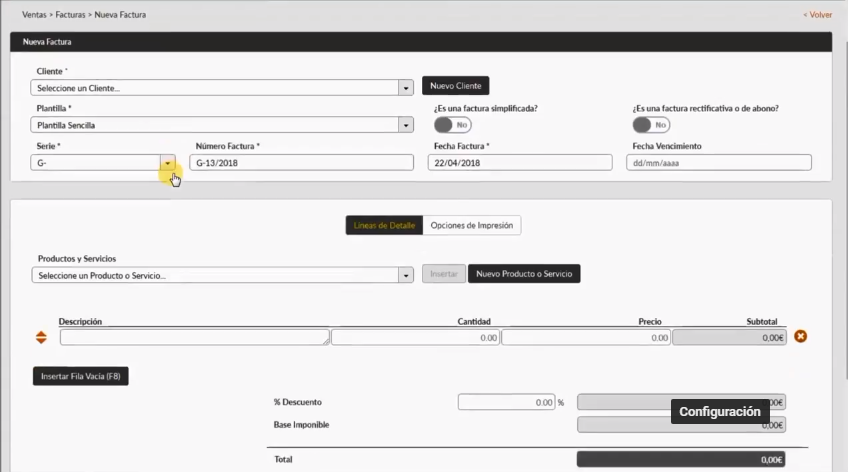 Captura FacturasCLOUD