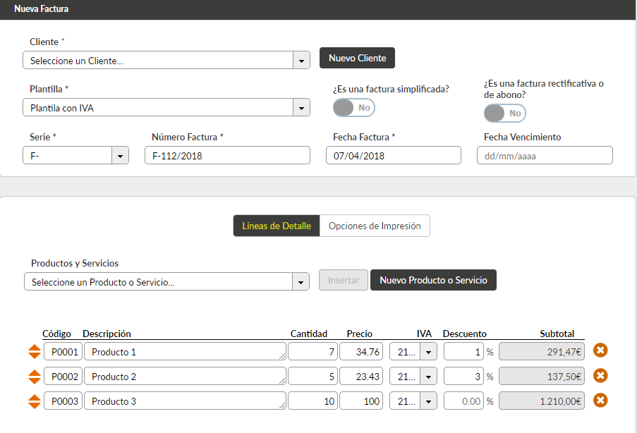 Captura FacturasCLOUD