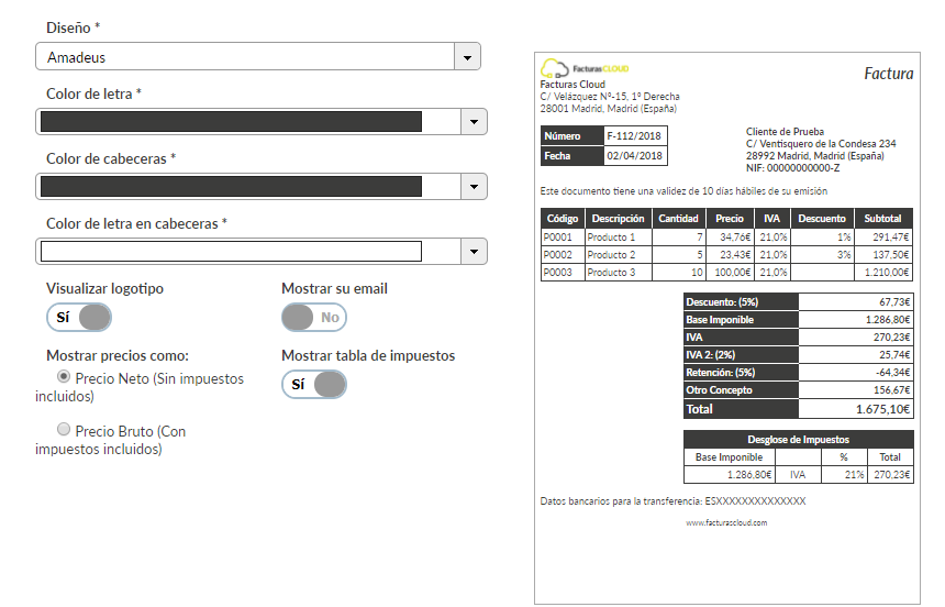 Captura FacturasCLOUD