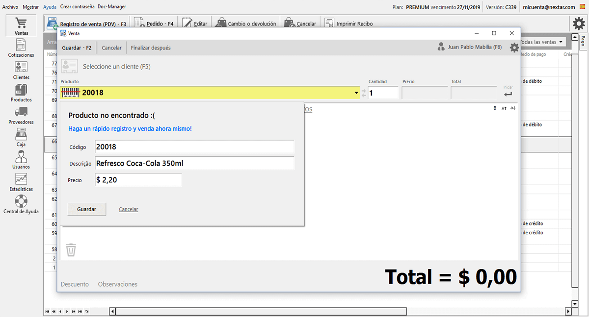 Captura NEXTAR Software