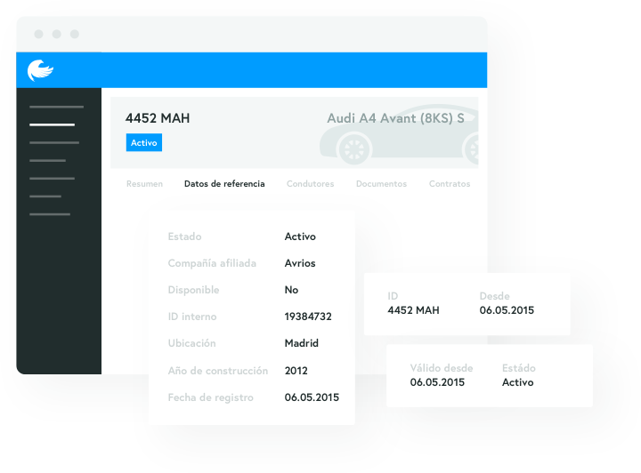 Captura Avrios Gestión de Flotas