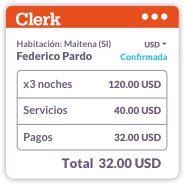 Captura Clerk Software Hotelería