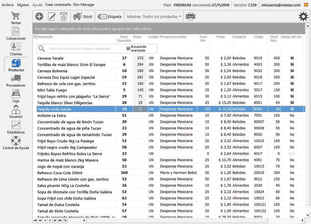 Captura NEXTAR Software