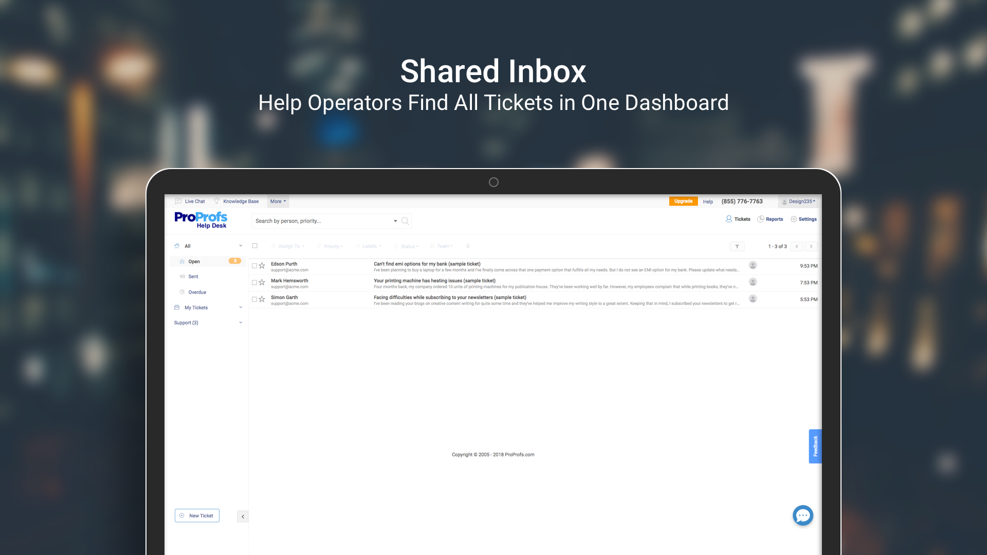 Captura ProProfs Help Desk