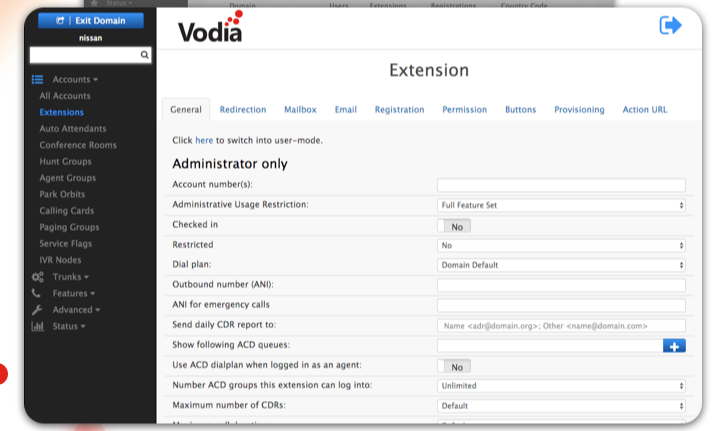 Captura Vodia Networks PBX