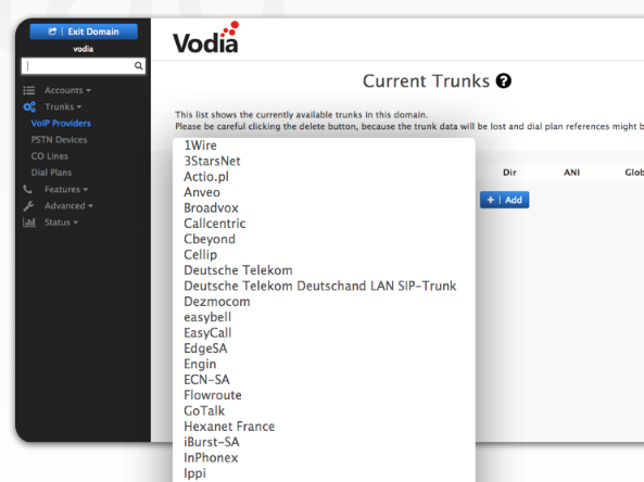 Captura Vodia Networks PBX