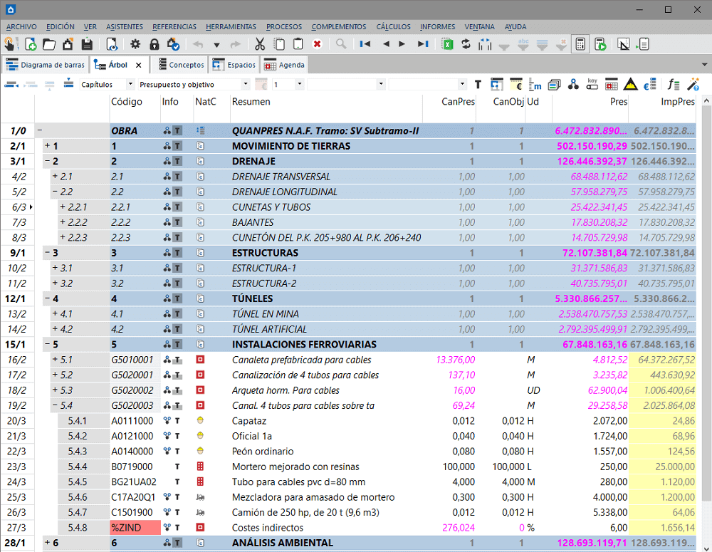 Captura Presto - Construcción