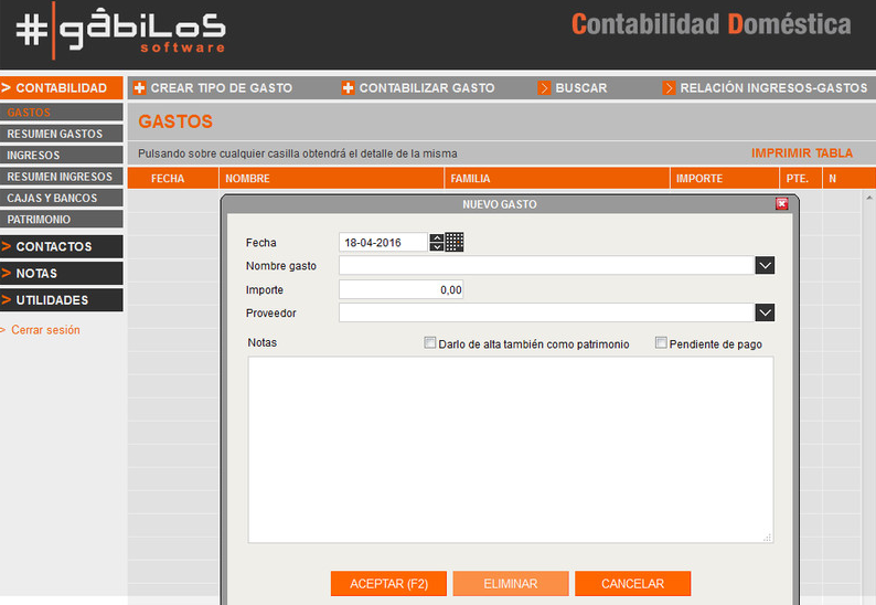 Captura Gábilos Contabilidad