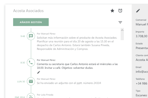 Captura Venzo CRM