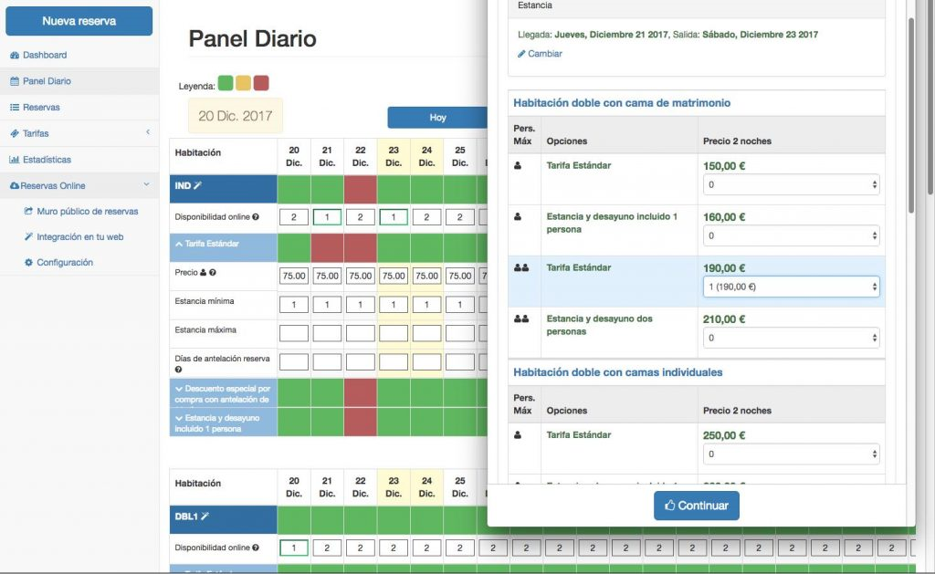 Captura iBizi Software Hotelería