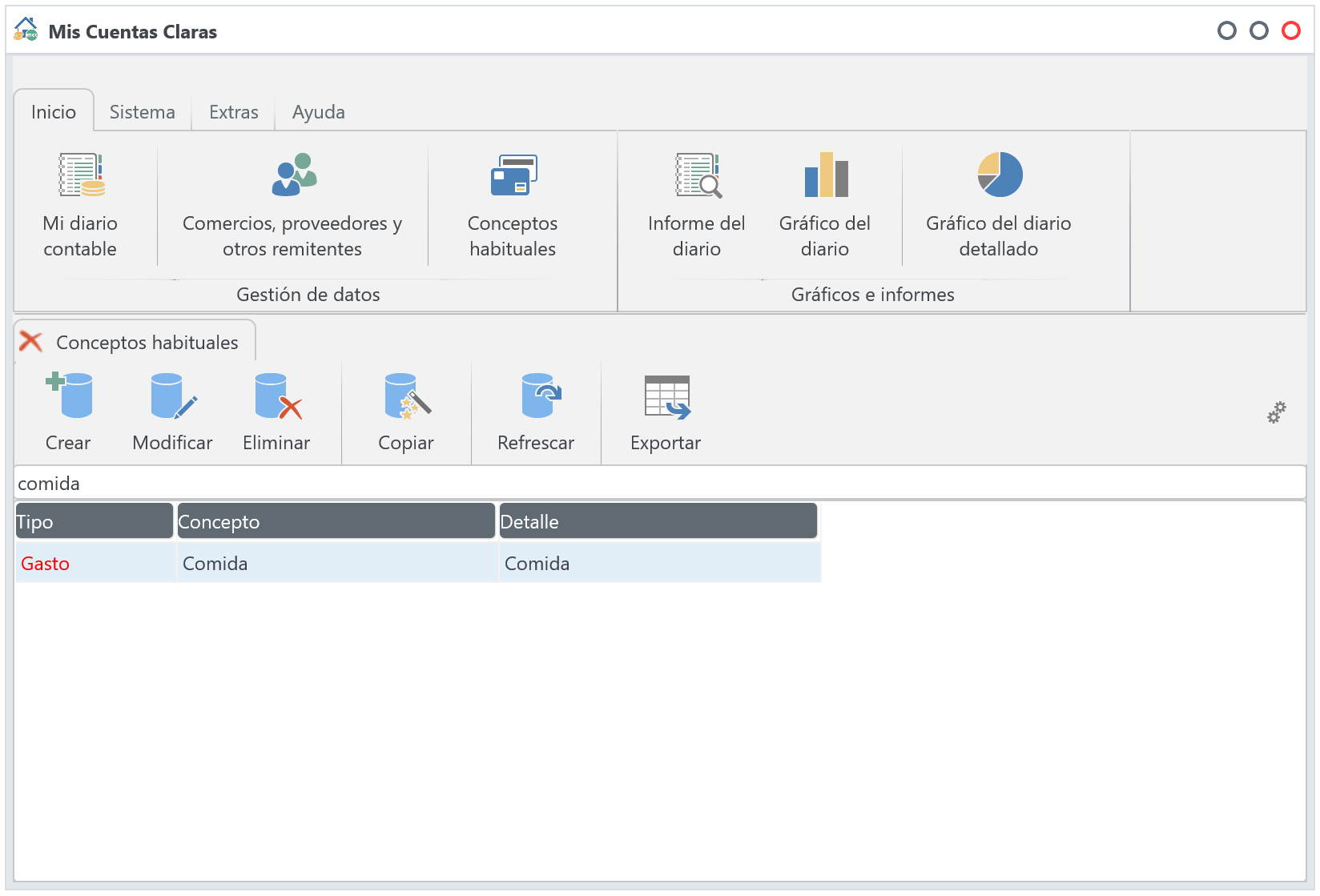 Captura Mis Cuentas Claras