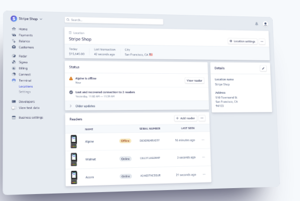 Captura Stripe Terminal