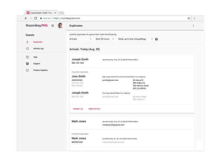 Captura RoomKeys PMS