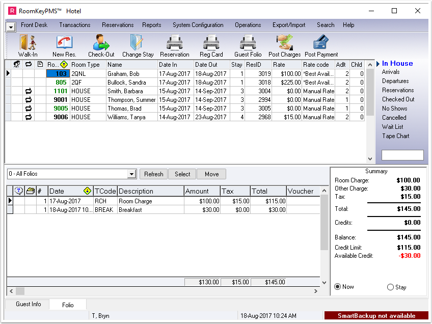 Captura RoomKeys PMS