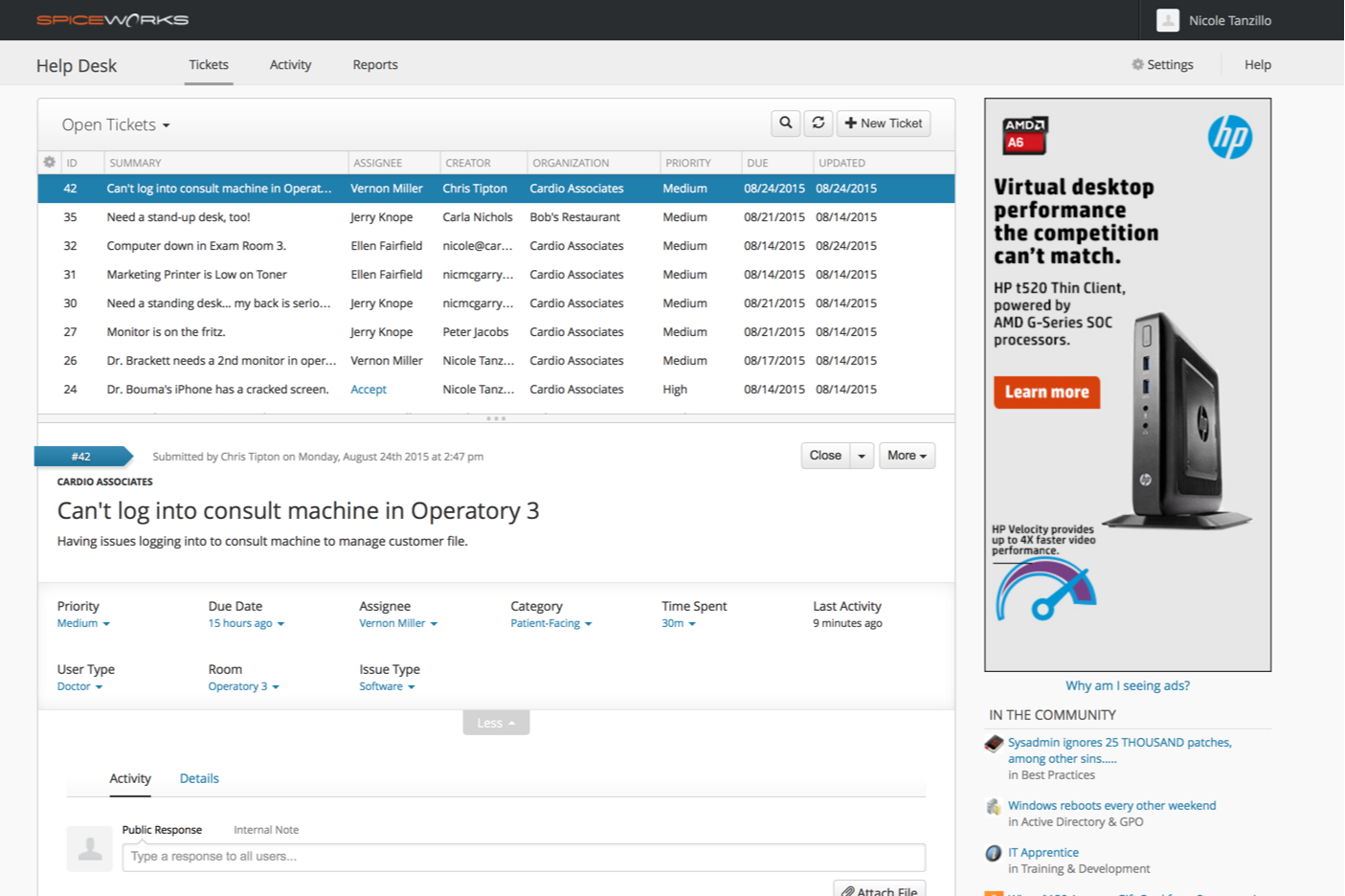 Captura Spiceworks Help Desk