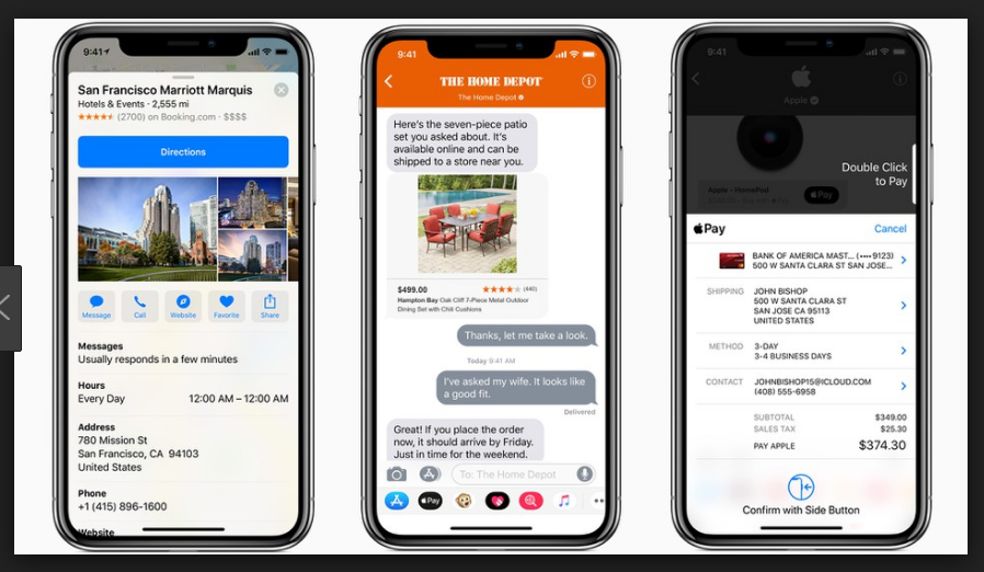 Captura Apple Business Chat