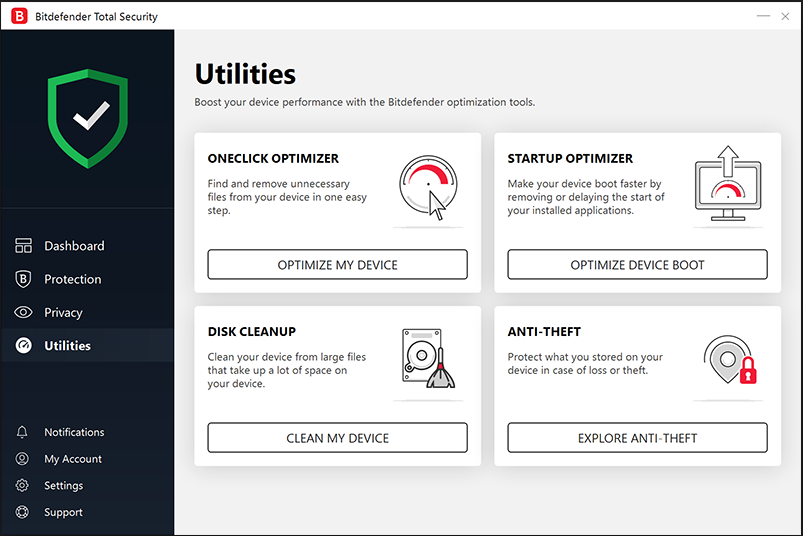 Captura Bitdefender Antivirus