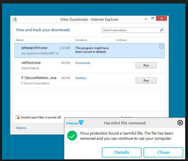 Captura F Secure Antivirus