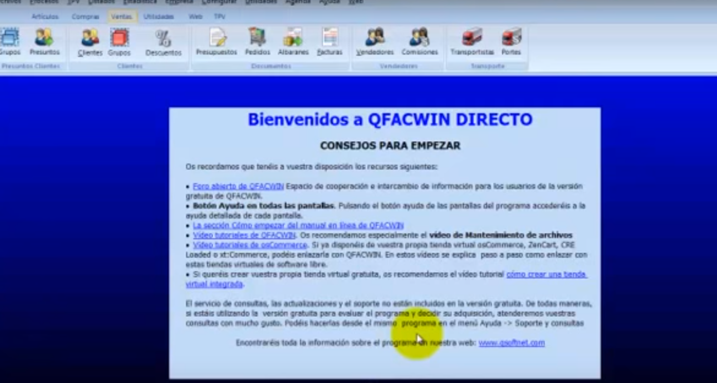 Captura QFACWIN Software ERP