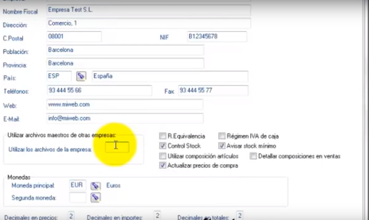 Captura QFACWIN Software ERP